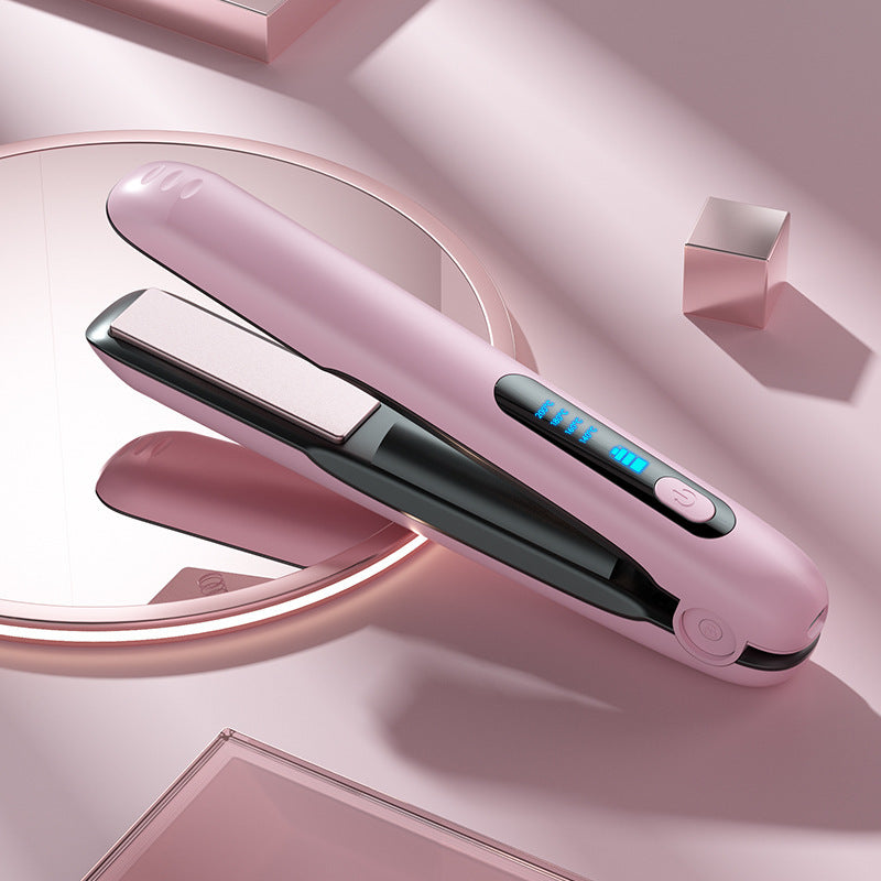 Flat Iron Mini 2 IN 1 Roller USB 5000mAh Max - 200 Degree Portable Cordless Curler 4 Levels - Dry And Wet Uses - Wireless Hair Straightener