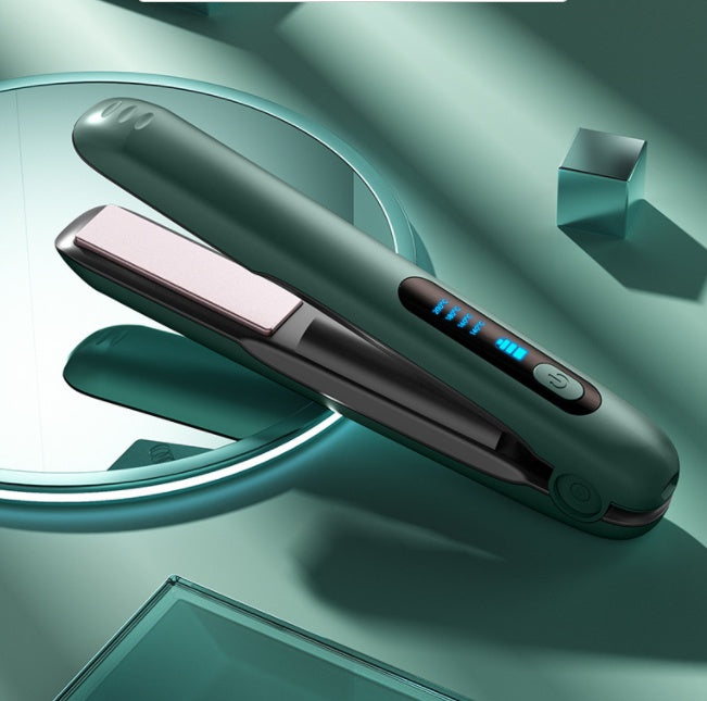 Flat Iron Mini 2 IN 1 Roller USB 5000mAh Max - 200 Degree Portable Cordless Curler 4 Levels - Dry And Wet Uses - Wireless Hair Straightener