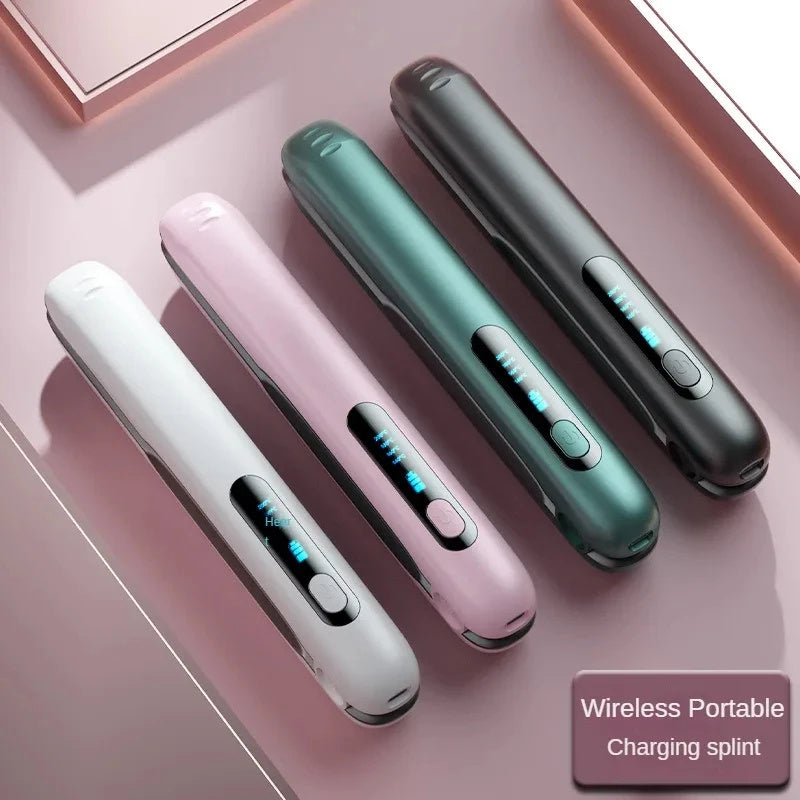 Flat Iron Mini 2 IN 1 Roller USB 5000mAh Max - 200 Degree Portable Cordless Curler 4 Levels - Dry And Wet Uses - Wireless Hair Straightener