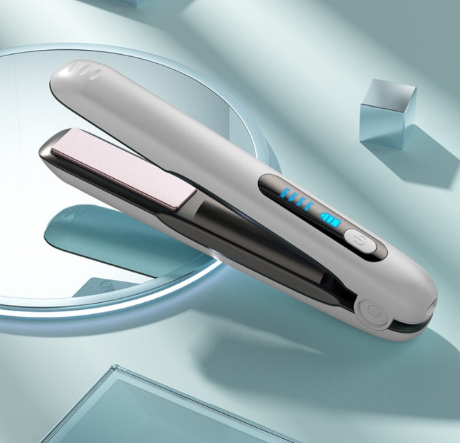 Flat Iron Mini 2 IN 1 Roller USB 5000mAh Max - 200 Degree Portable Cordless Curler 4 Levels - Dry And Wet Uses - Wireless Hair Straightener